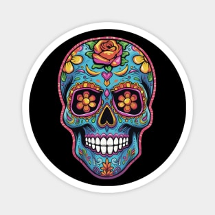 Beautiful graphic illustration with art skull. Art skeleton Magnet